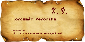 Korcsmár Veronika névjegykártya
